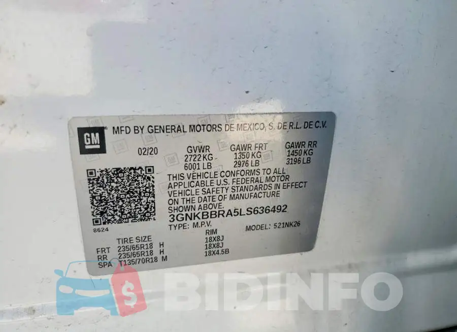 3GNKBBRA5LS636492 Photo# 13