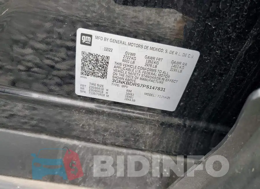 3GNKBDRS7PS147831 Photo# 13