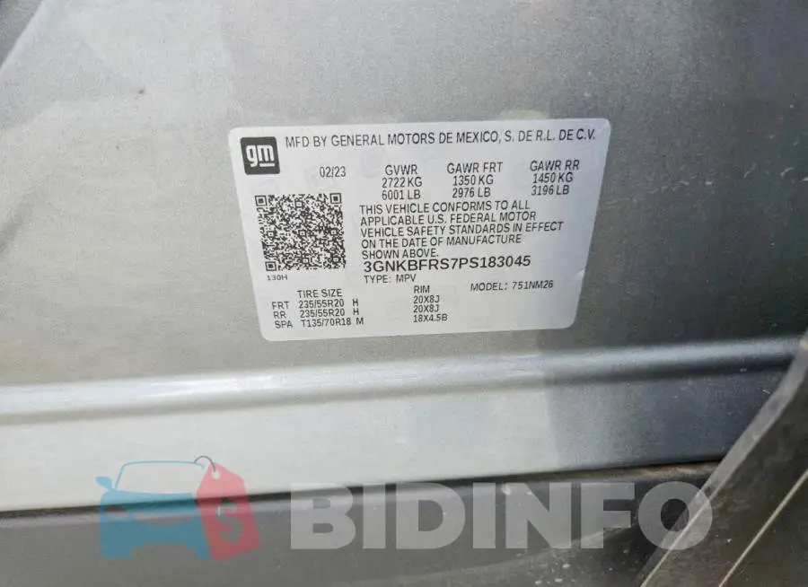 3GNKBFRS7PS183045 Photo# 14