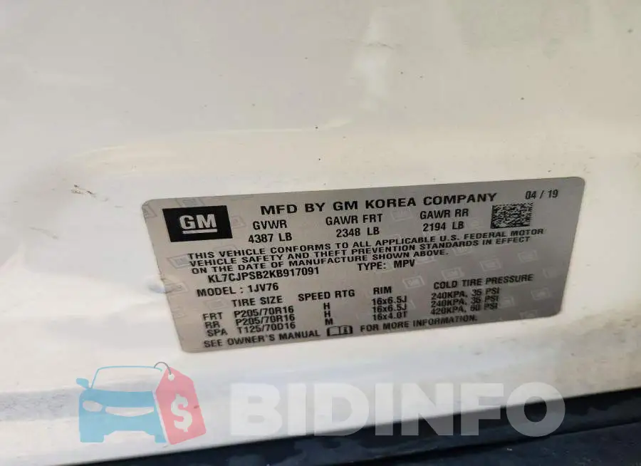 KL7CJPSB2KB917091 Photo# 13