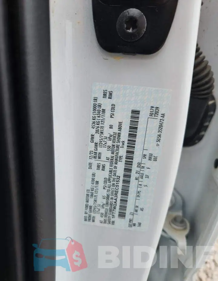 1FT7W2AA3REC51532 Photo# 12