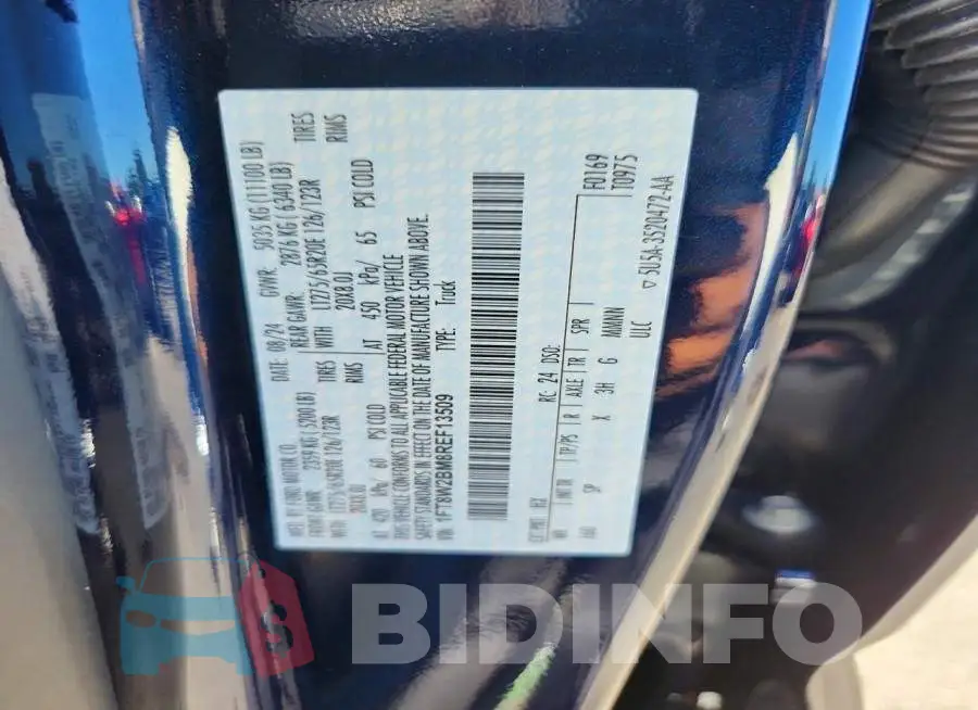 1FT8W2BM8REF13509 Photo# 12