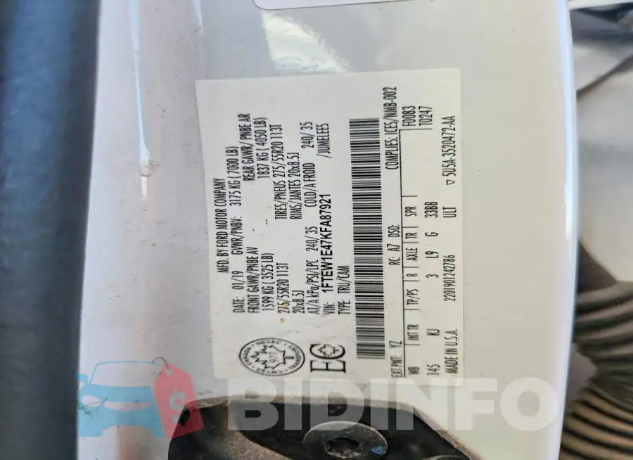 1FTEW1E47KFA87921 Photo# 12