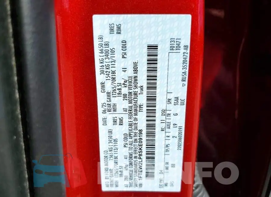 1FTEW2LP8SKE09198 Photo# 12