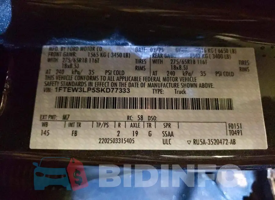 1FTEW3LP5SKD77333 Photo# 13