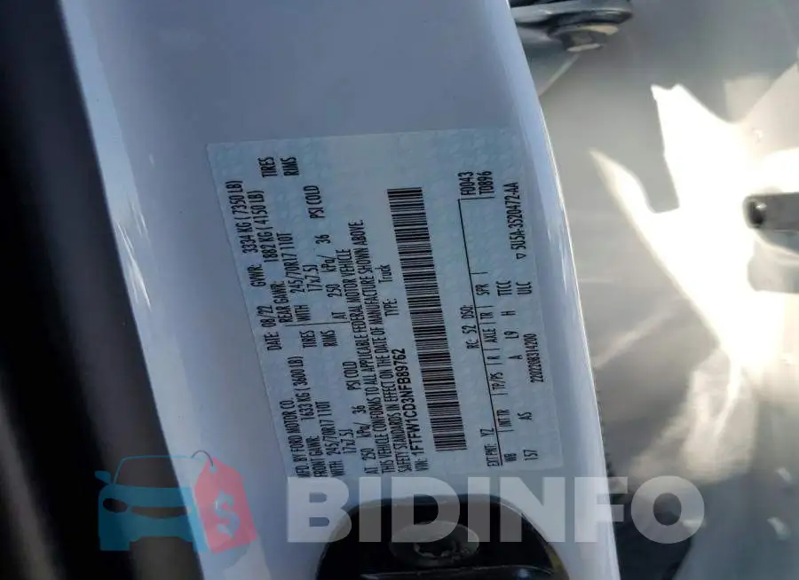 1FTFW1CD3NFB89762 Photo# 12