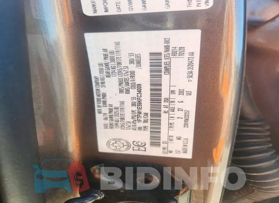 1FTFW1E59KFC34009 Photo# 12