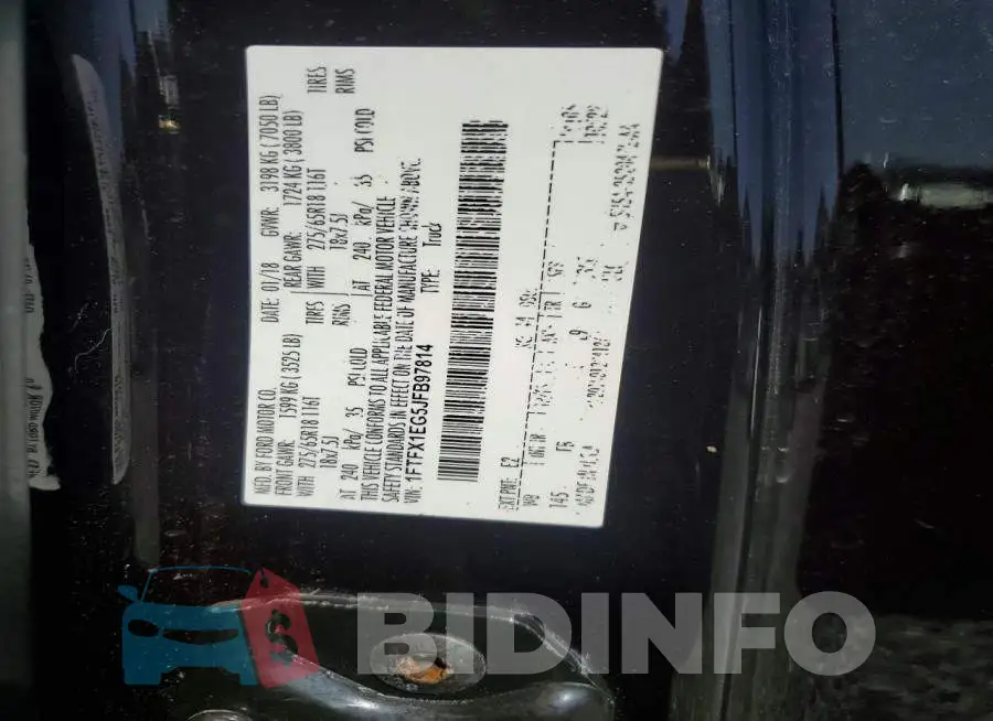 1FTFX1EG5JFB97814 Photo# 12