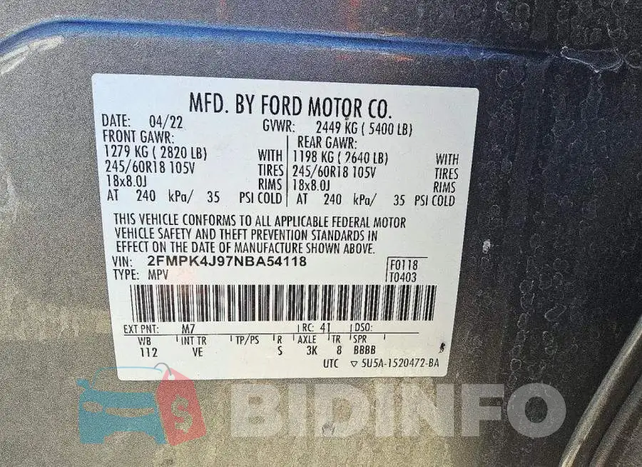 2FMPK4J97NBA54118 Photo# 13