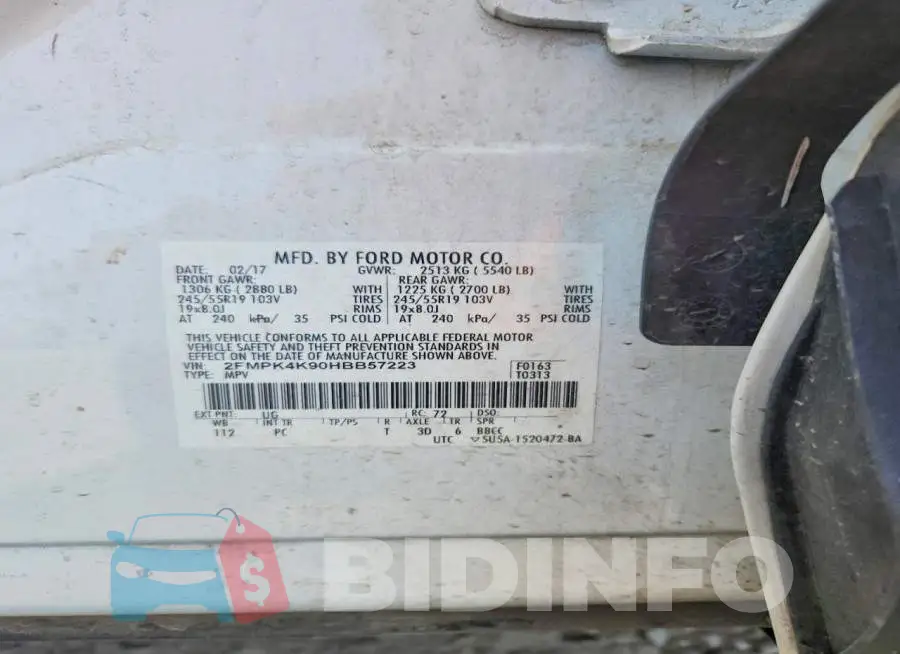 2FMPK4K90HBB57223 Photo# 13
