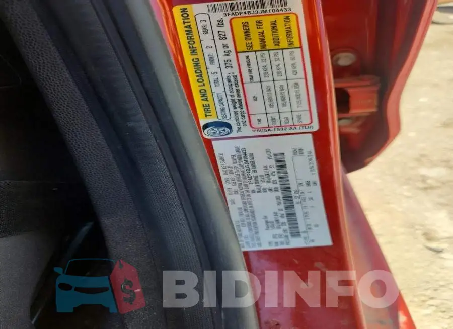 3FADP4BJ3JM104433 Photo# 12