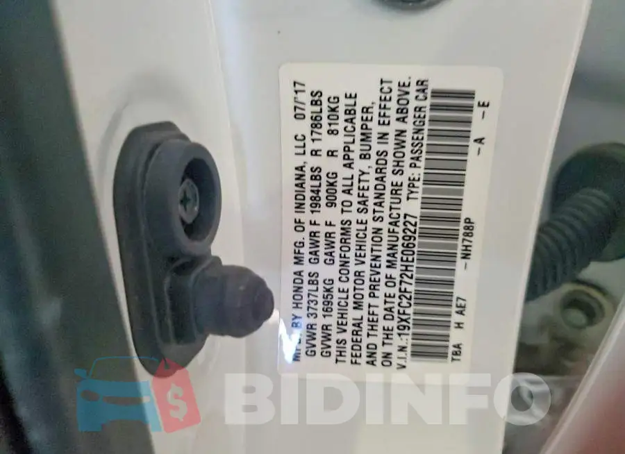 19XFC2F72HE069227 Photo# 12