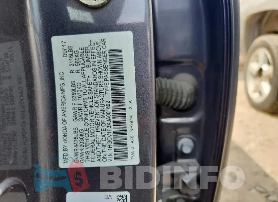 1HGCV1F3XJA001692 Photo# 12