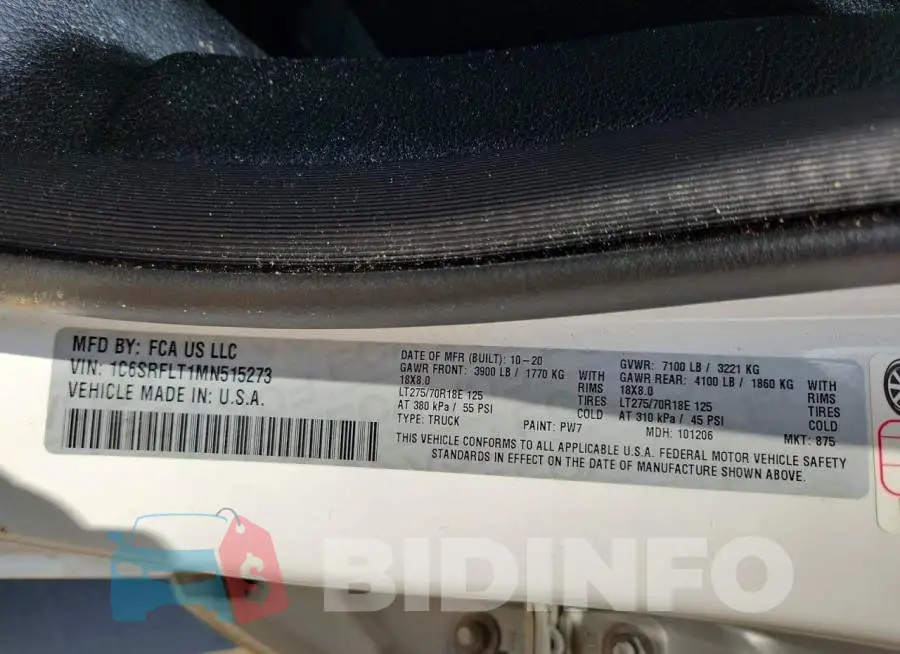 1C6SRFLT1MN515273 Photo# 12