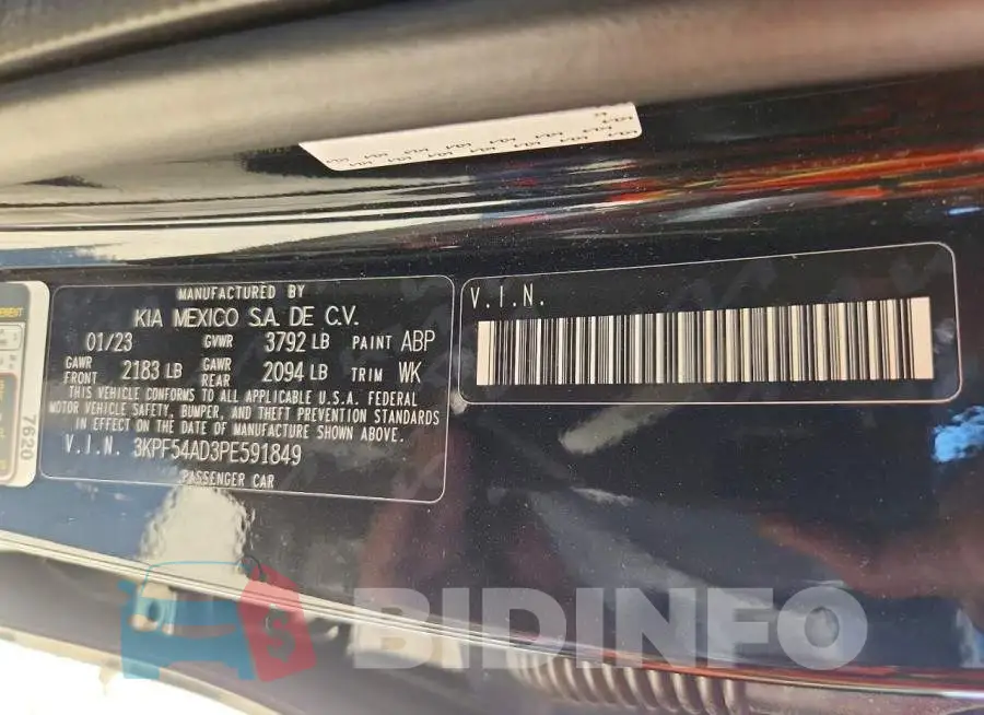 3KPF54AD3PE591849 Photo# 12
