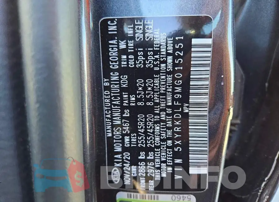 5XYRKDLF9MG015251 Photo# 13