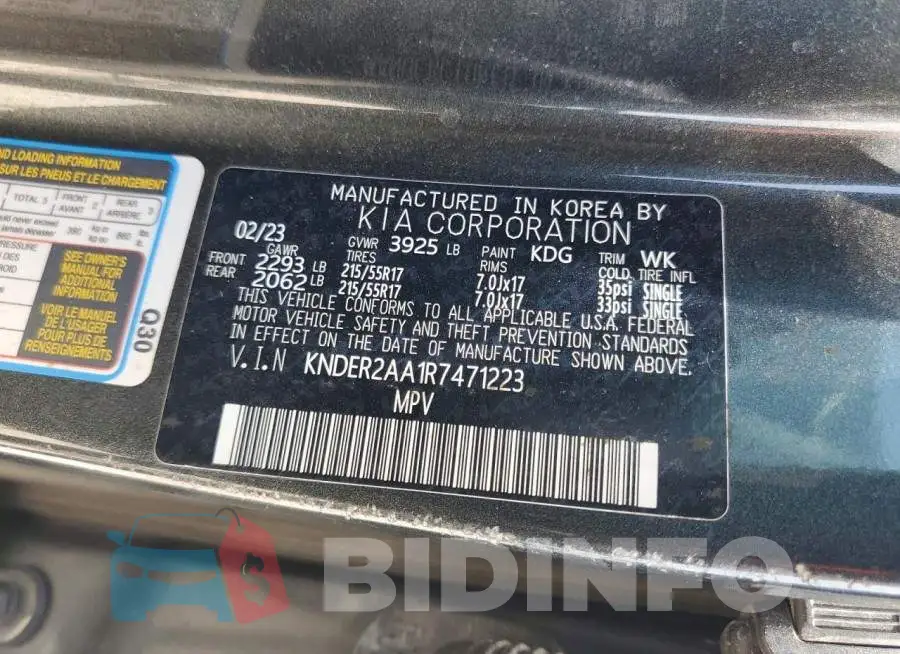 KNDER2AA1R7471223 Photo# 13