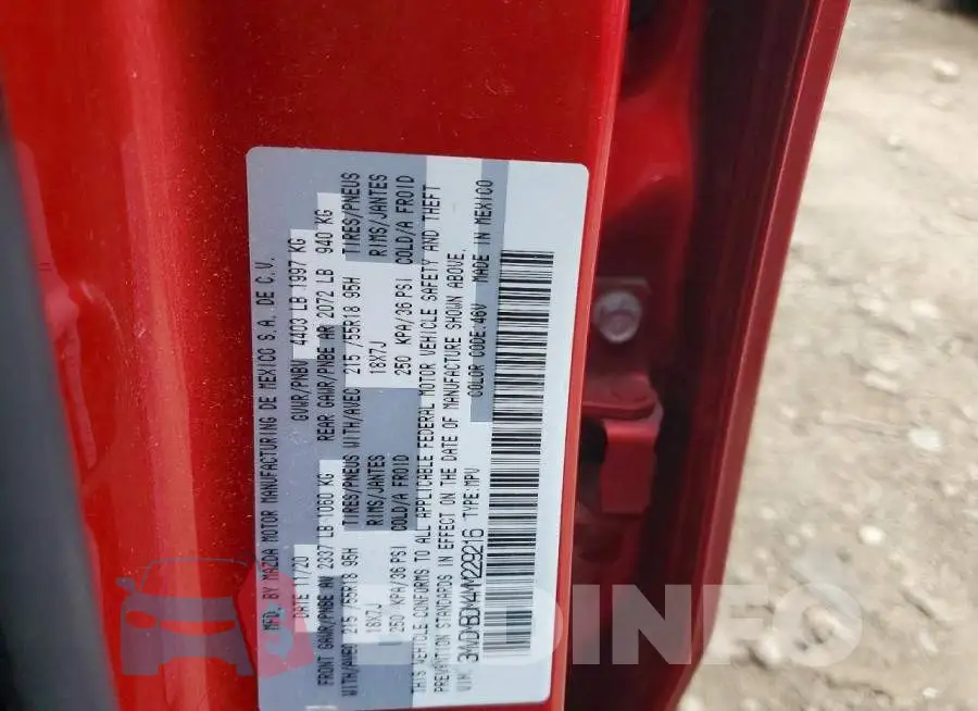 3MVDMBDM4MM229216 Photo# 12