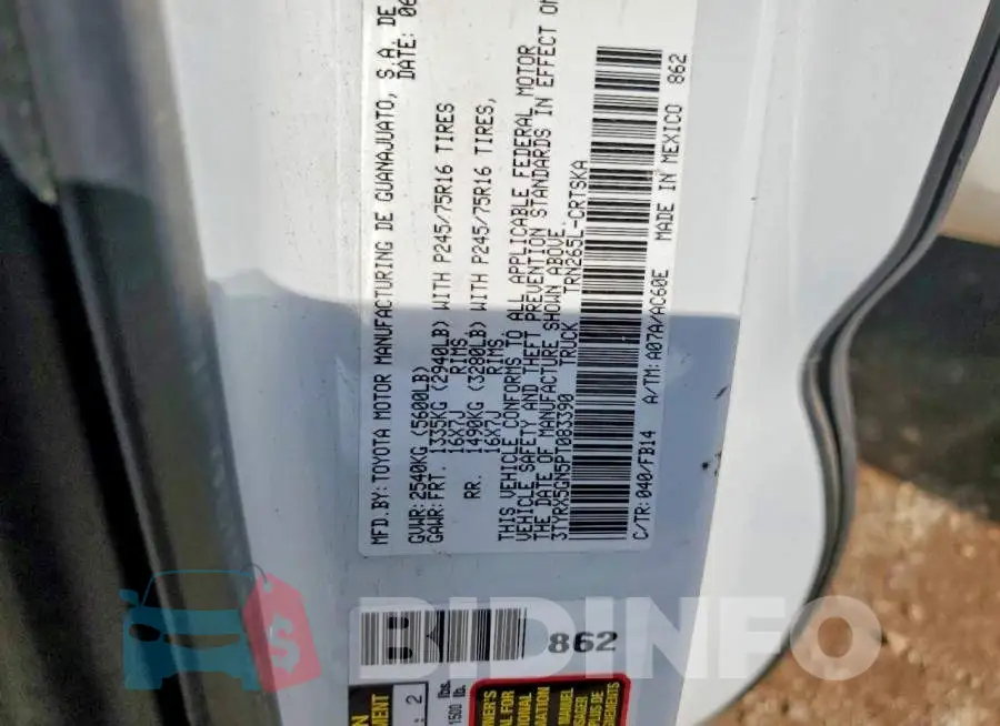 3TYRX5GN5PT083390 Photo# 12