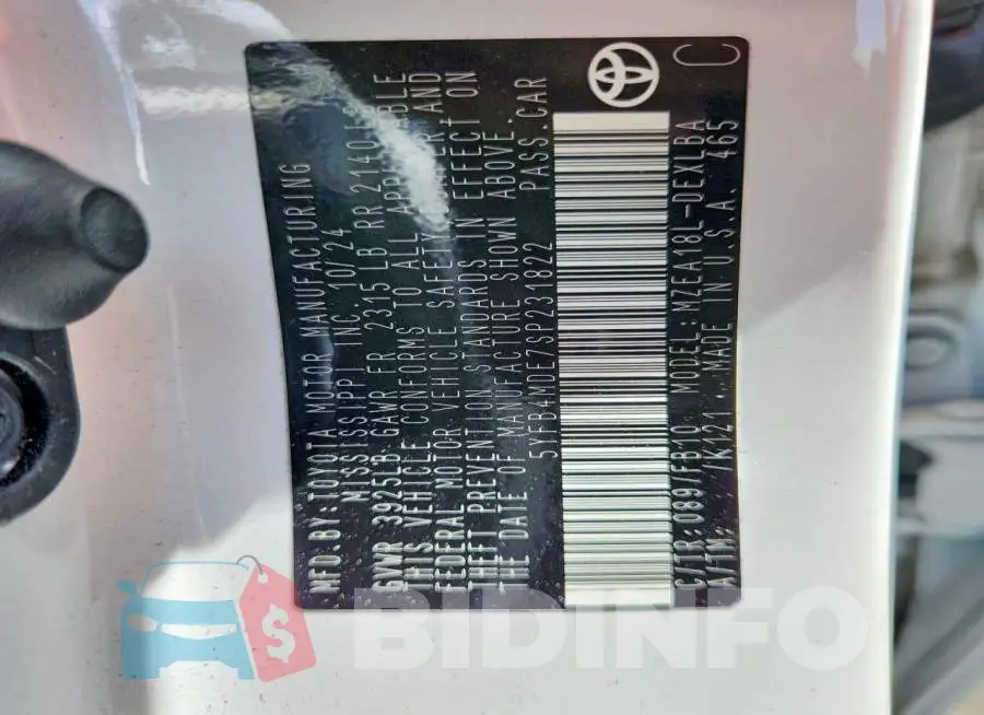 5YFB4MDE7SP231822 Photo# 12