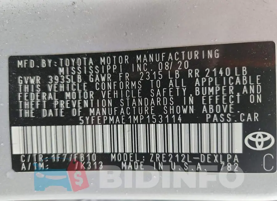 5YFEPMAE1MP153114 Photo# 13