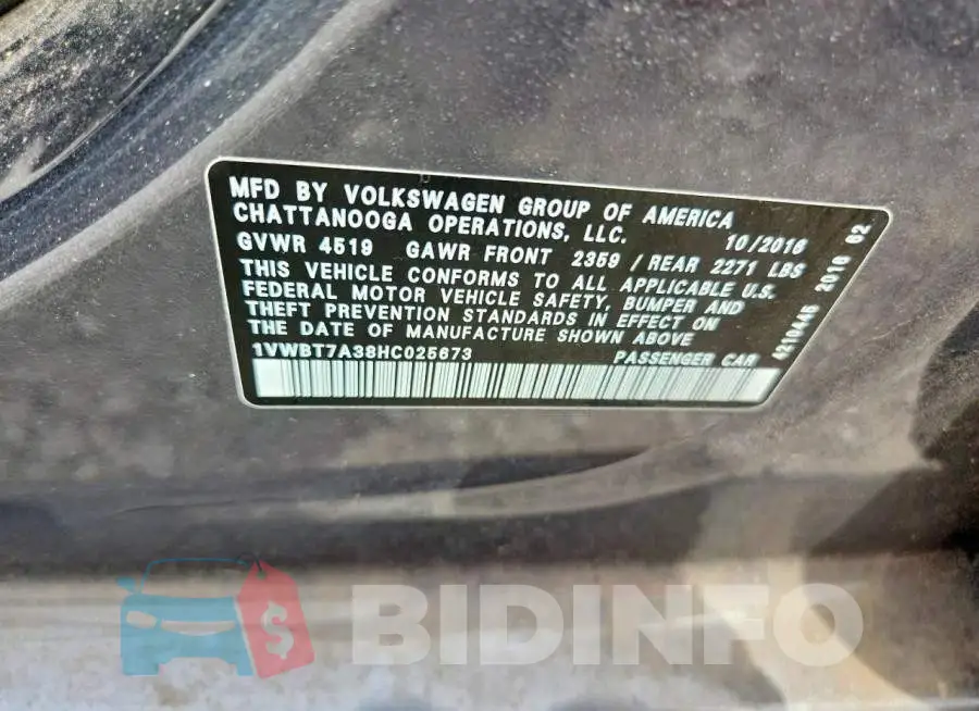 1VWBT7A38HC025673 Photo# 13