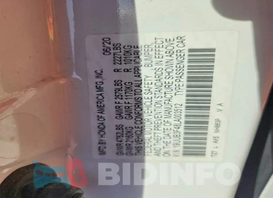 19UUB3F48LA003512 Photo# 12