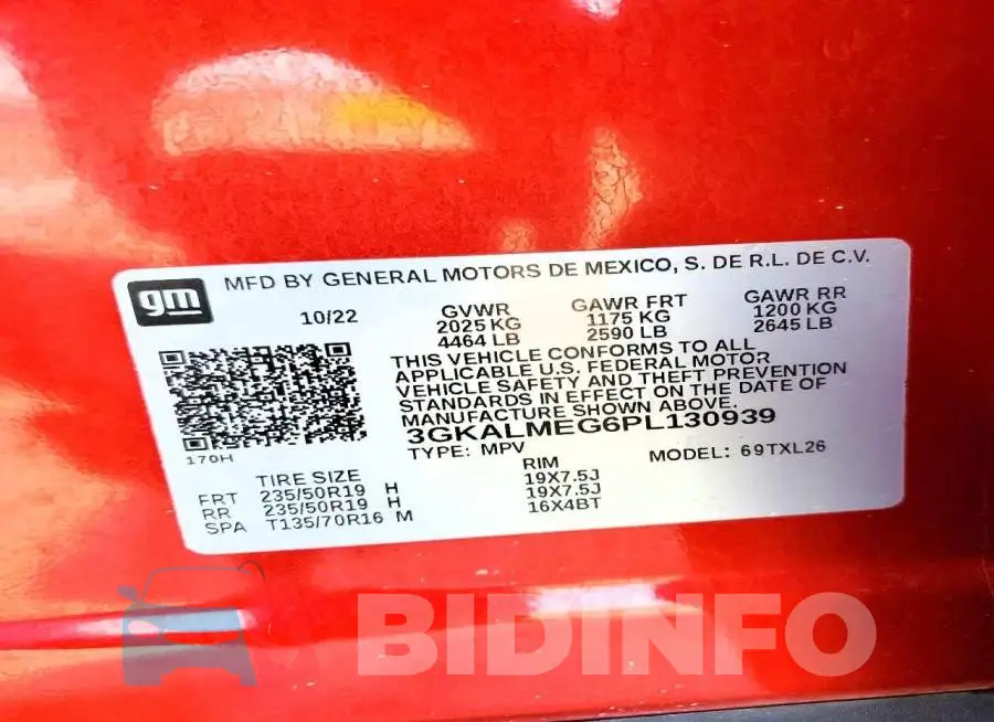 3GKALMEG6PL130939 Photo# 13
