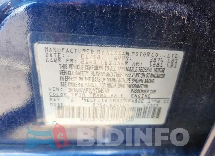 3N1AB7AP2JY264950 Photo# 12