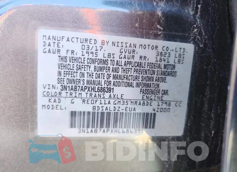 3N1AB7APXHL686391 Photo# 12