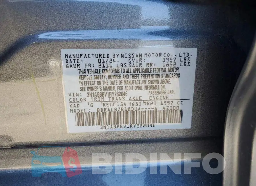 3N1AB8BV1RY282046 Photo# 13
