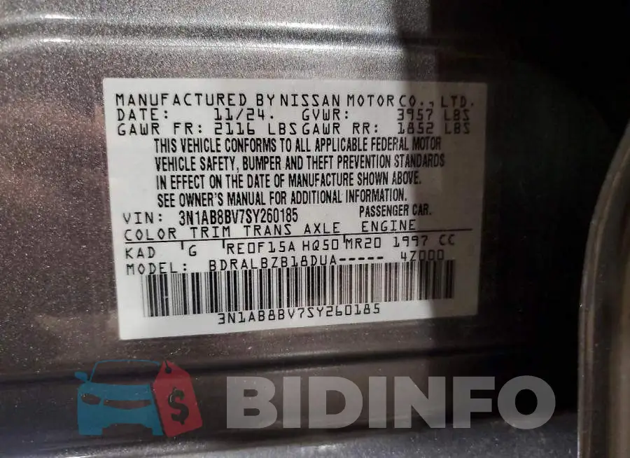 3N1AB8BV7SY260185 Photo# 12