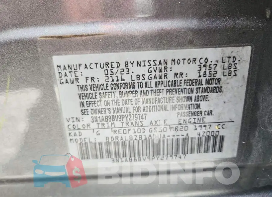 3N1AB8BV9PY279747 Photo# 12