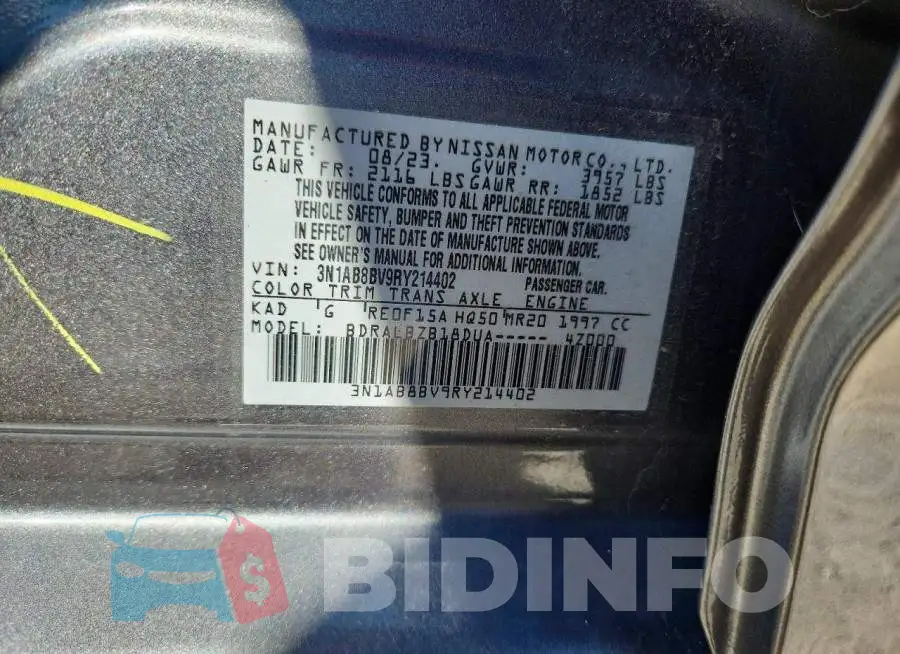 3N1AB8BV9RY214402 Photo# 12