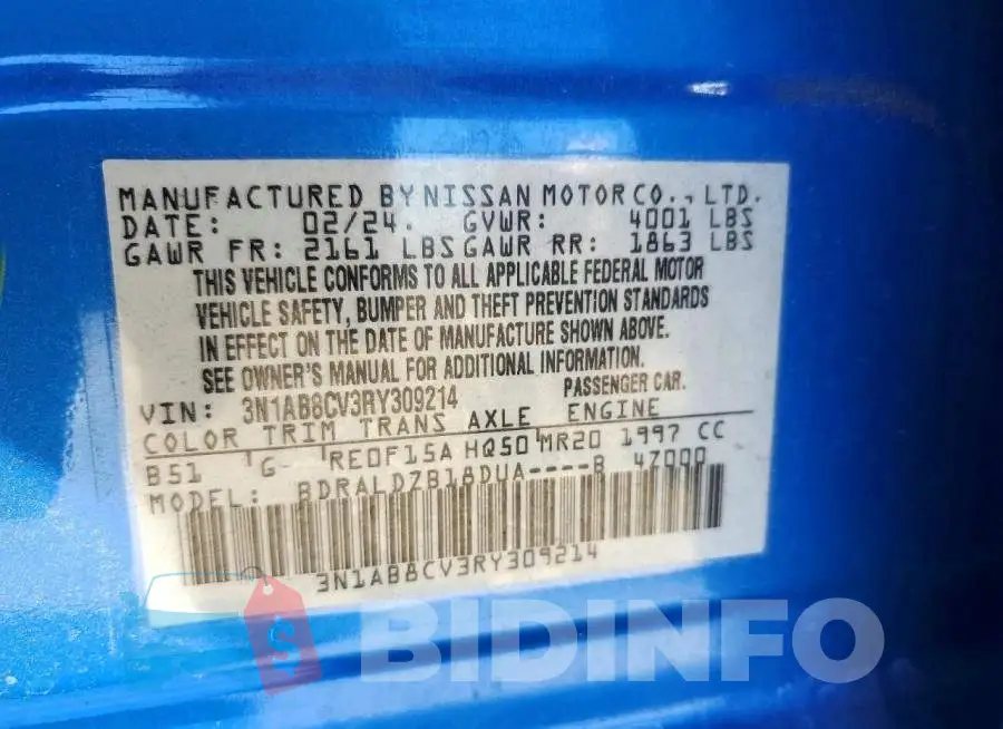 3N1AB8CV3RY309214 Photo# 13
