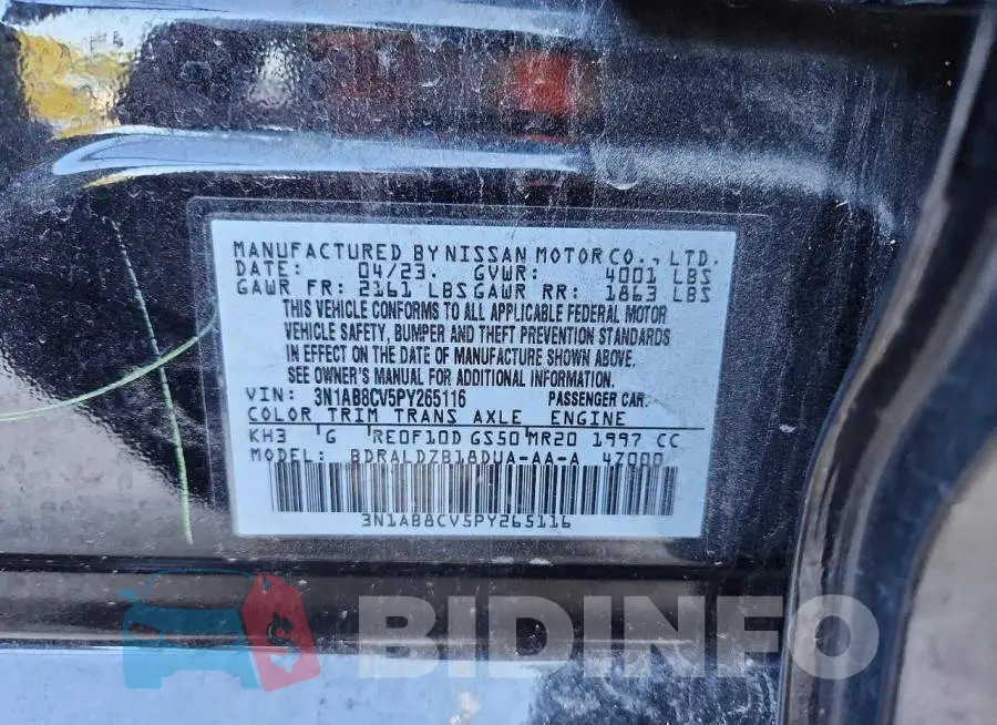 3N1AB8CV5PY265116 Photo# 13