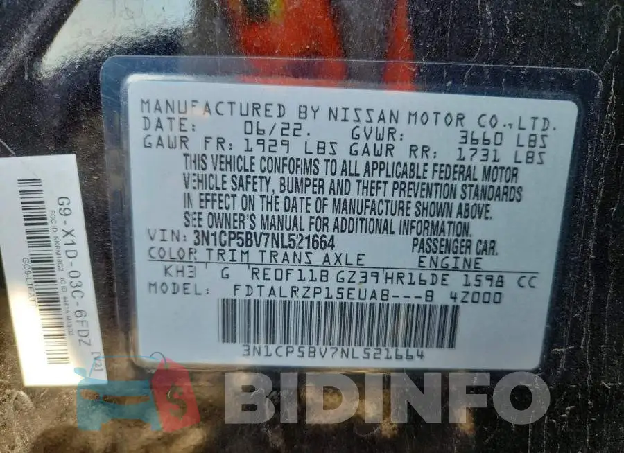 3N1CP5BV7NL521664 Photo# 12