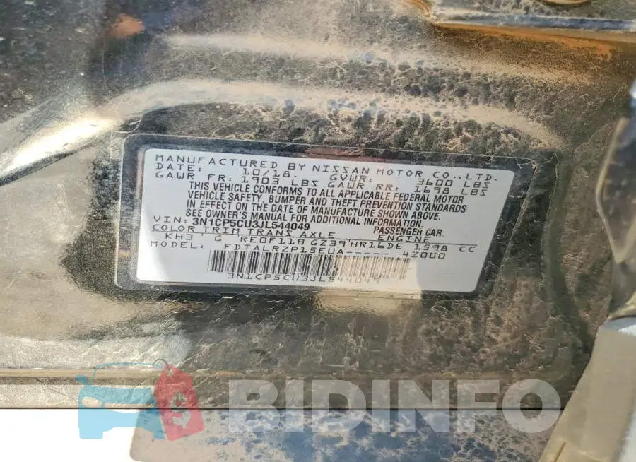 3N1CP5CU3JL544049 Photo# 13