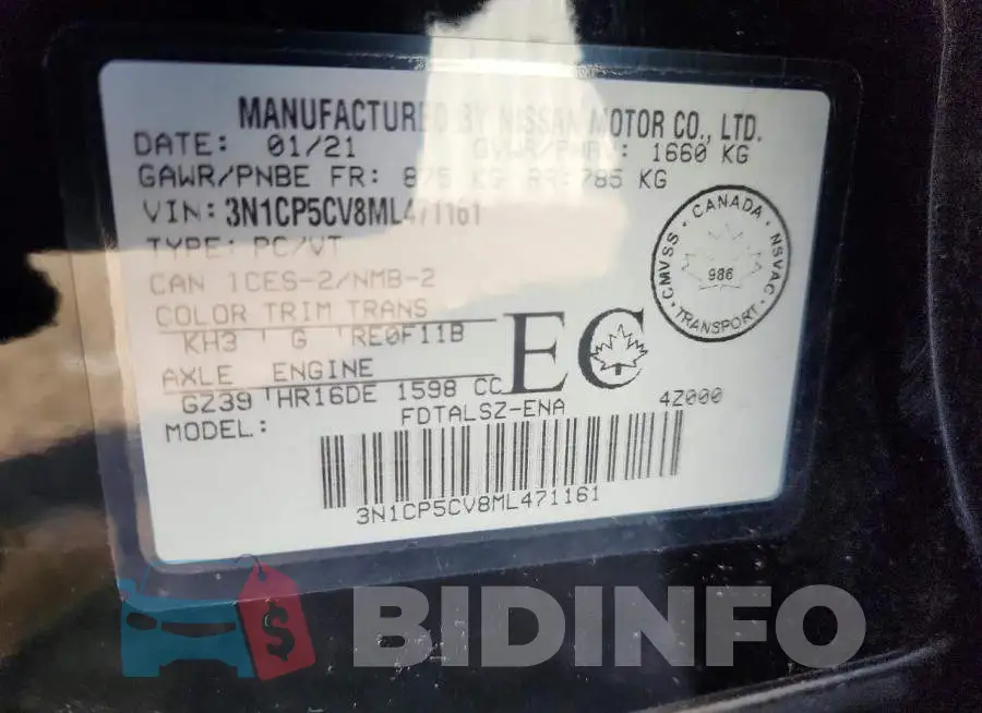 3N1CP5CV8ML471161 Photo# 14