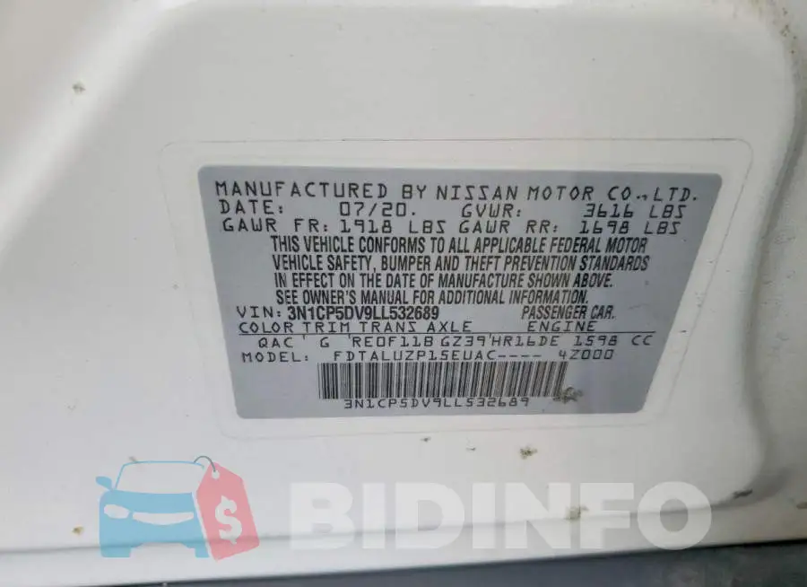 3N1CP5DV9LL532689 Photo# 12