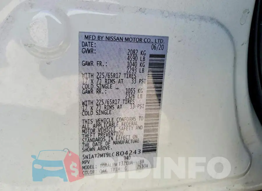 5N1AT2MT9LC804243 Photo# 13