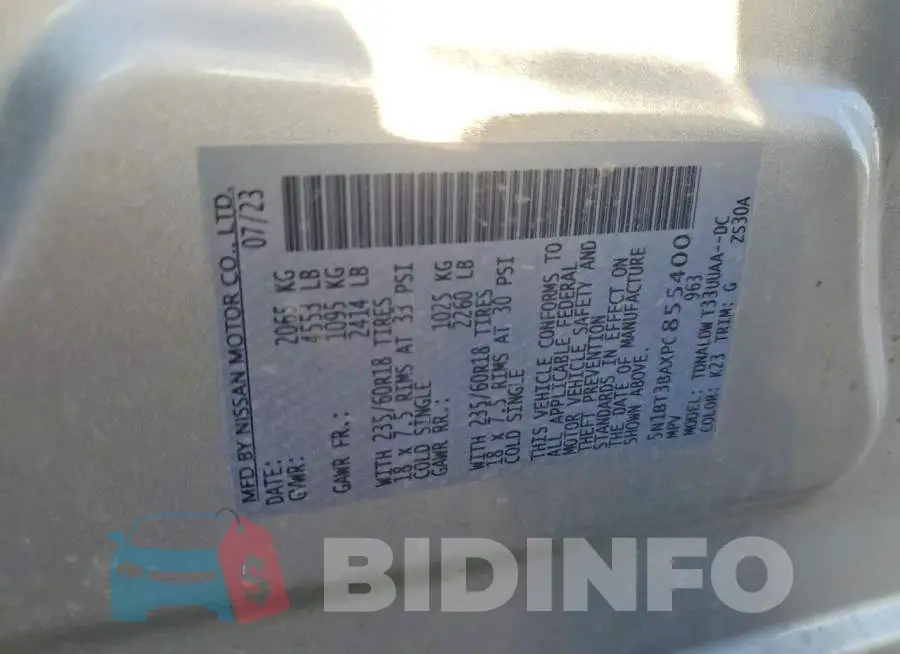 5N1BT3BAXPC855400 Photo# 14
