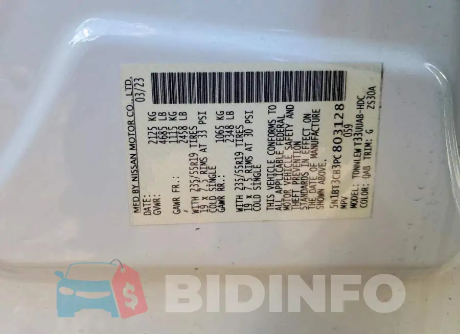 5N1BT3CB3PC803128 Photo# 14