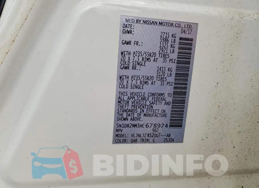 5N1DR2MM3HC678974 Photo# 13