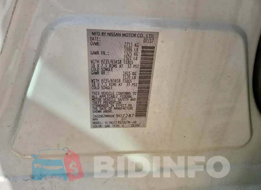 5N1DR2MMXHC902287 Photo# 12