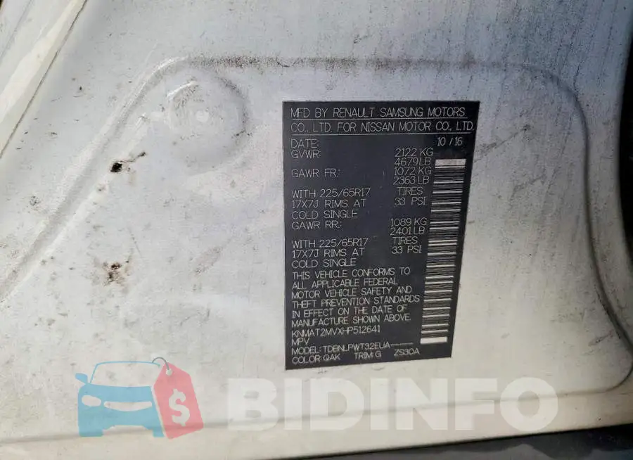 KNMAT2MVXHP512641 Photo# 13
