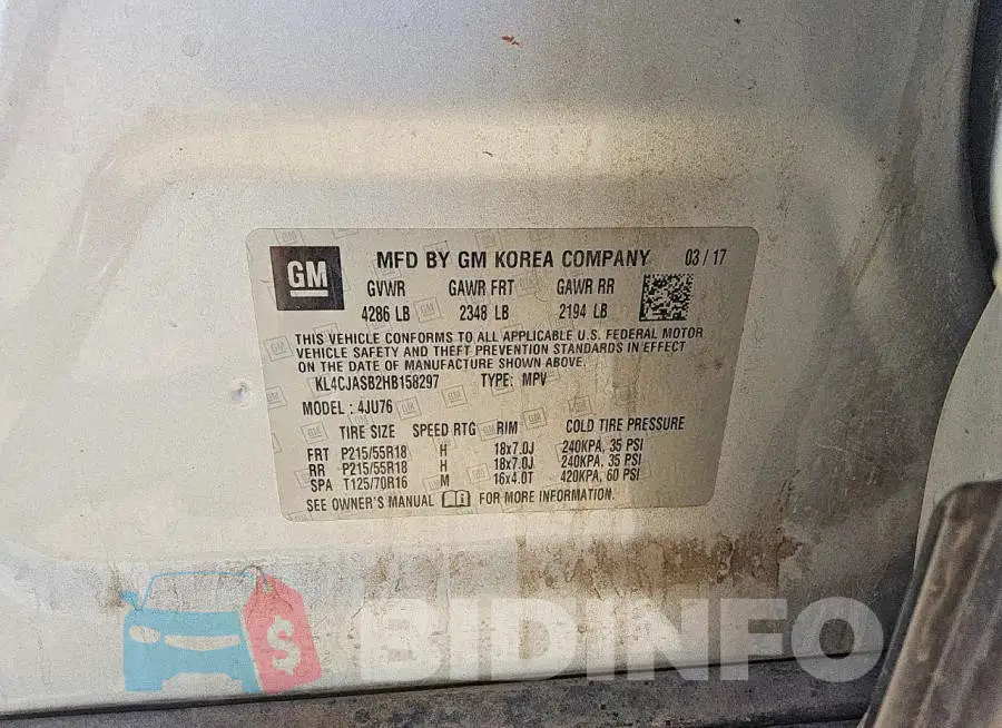 KL4CJASB2HB158297 Photo# 12