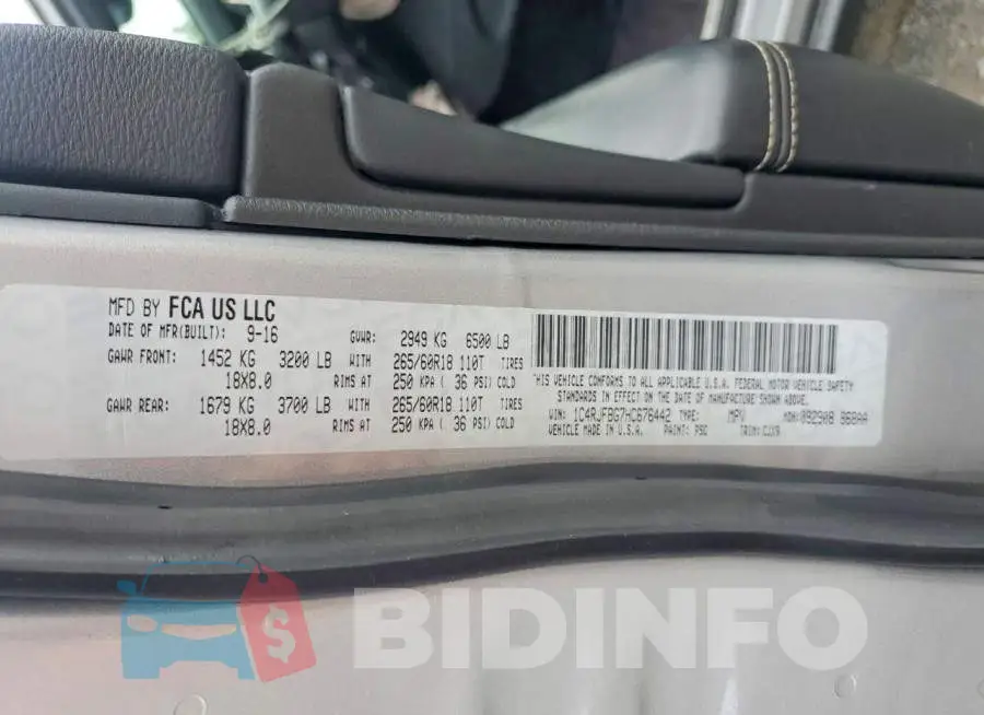 1C4RJFBG7HC676442 Photo# 13
