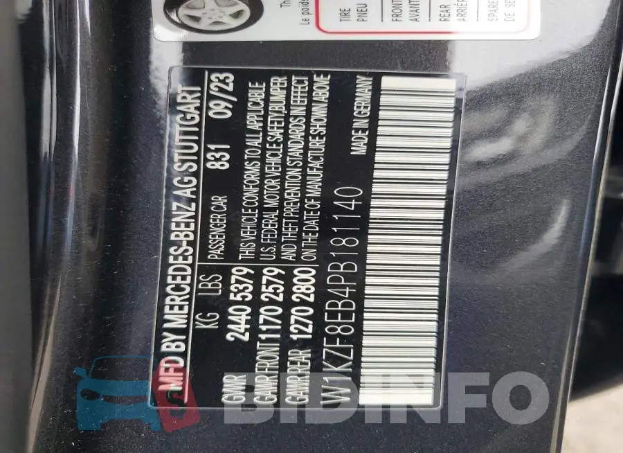 W1KZF8EB4PB181140 Photo# 12