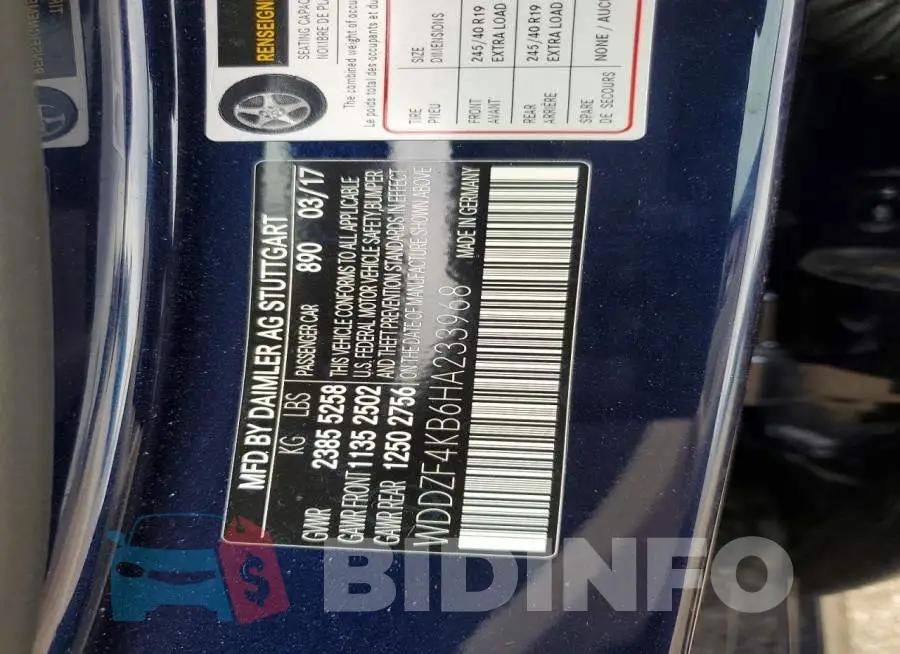 WDDZF4KB6HA233968 Photo# 12